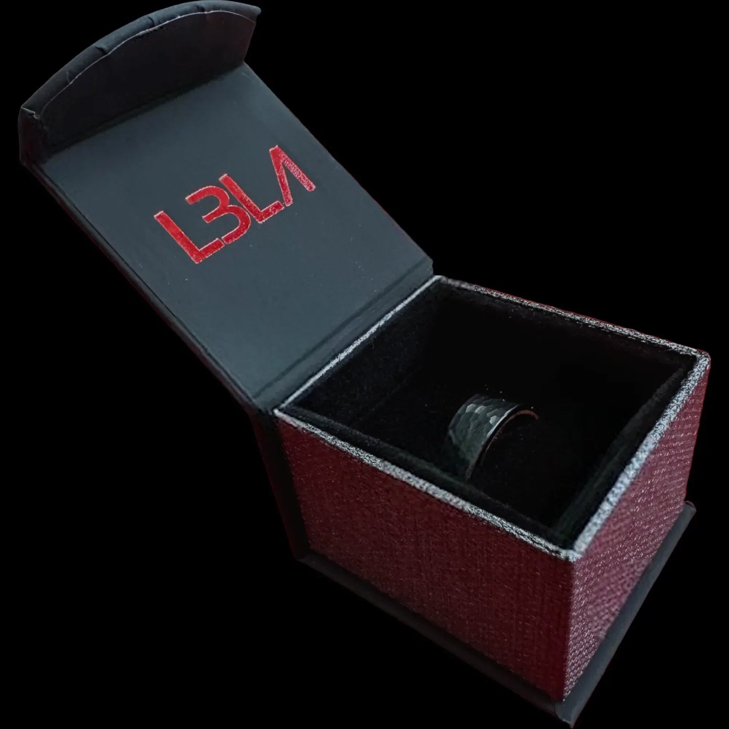 Red Opal Ring Mes Ring - Rose Gold Tungsten Koa Wood Band - Unique Mens Engagement ring - LUXURY BANDS LA