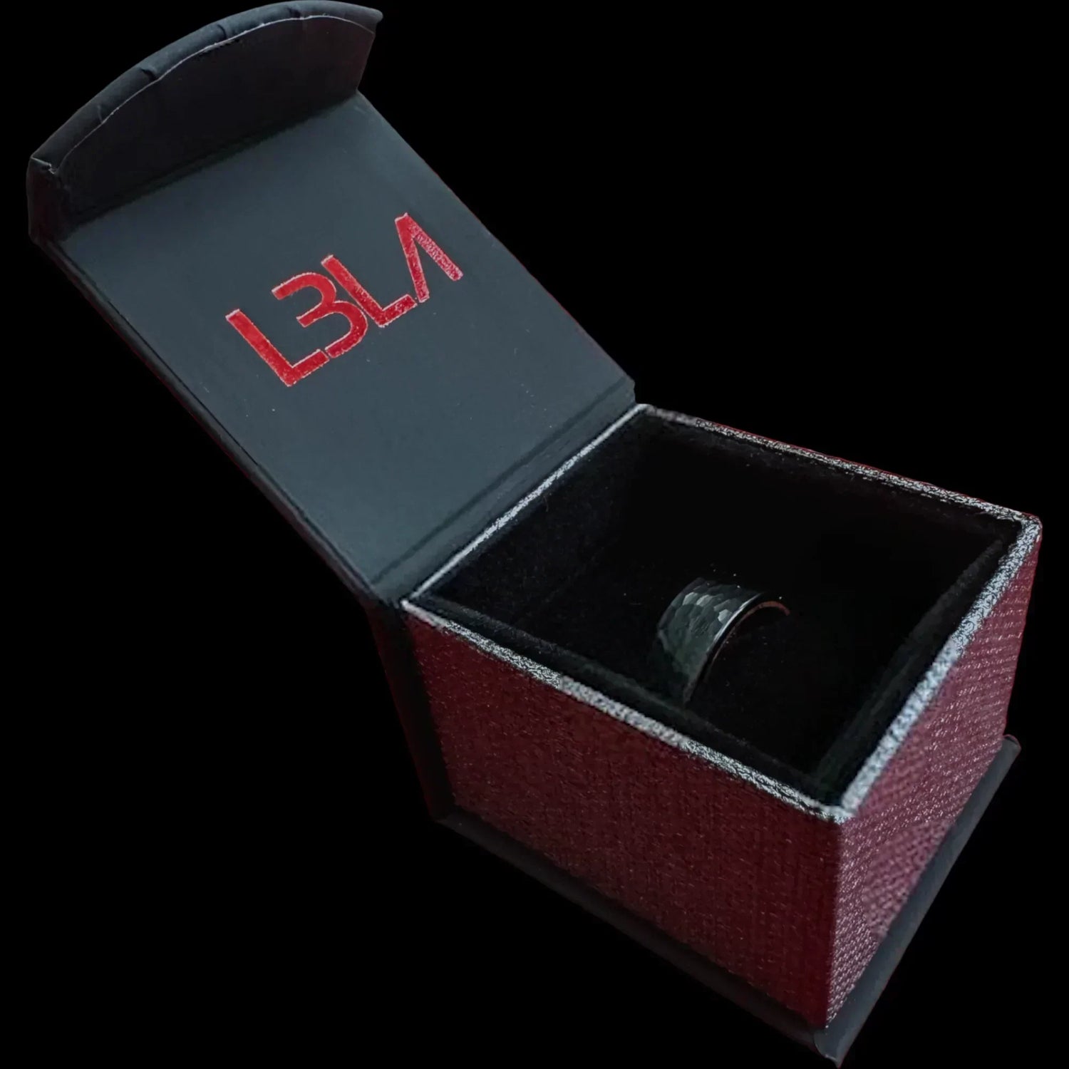 Black Diamond Mens Ring - Diamond Mens Tungsten Band - 8MM - Unique Ring - LUXURY BANDS LA