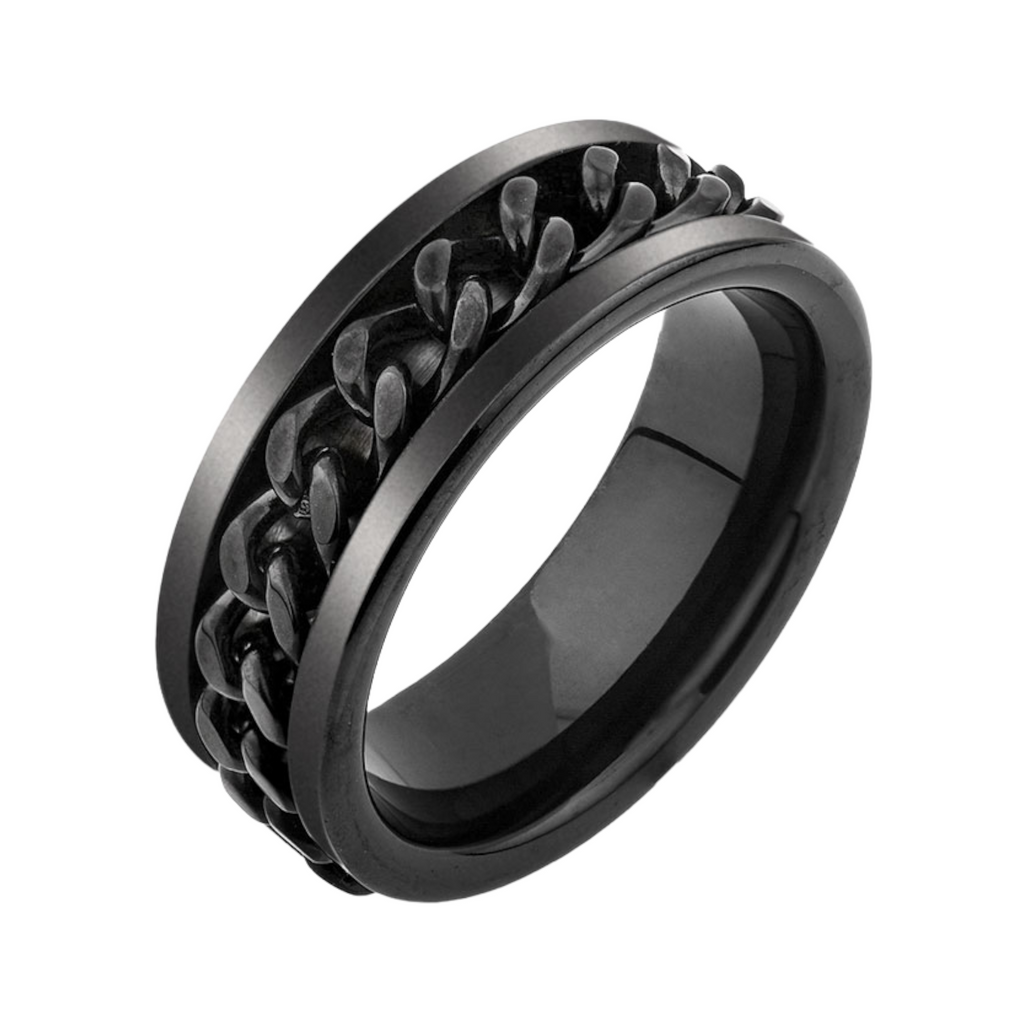 Black Stainless Steel Rings for Men, Fashion Wedding Promise Male Band Rings  Set, Simple Cool Spinner Anxiety Rings Pack for Men Women Size 5.5-11.  (1-16 Pcs Black, 5.5)|Amazon.com